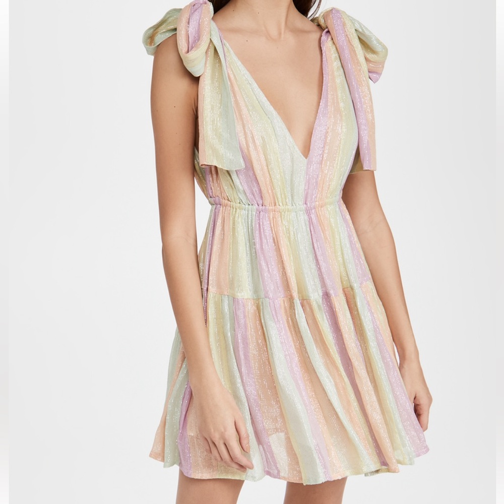 Pastel Striped Sleeveless Dress